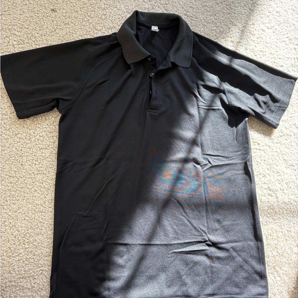 Lululemon Men’s Evolution Short-Sleeve Polo – Black, Size Medium